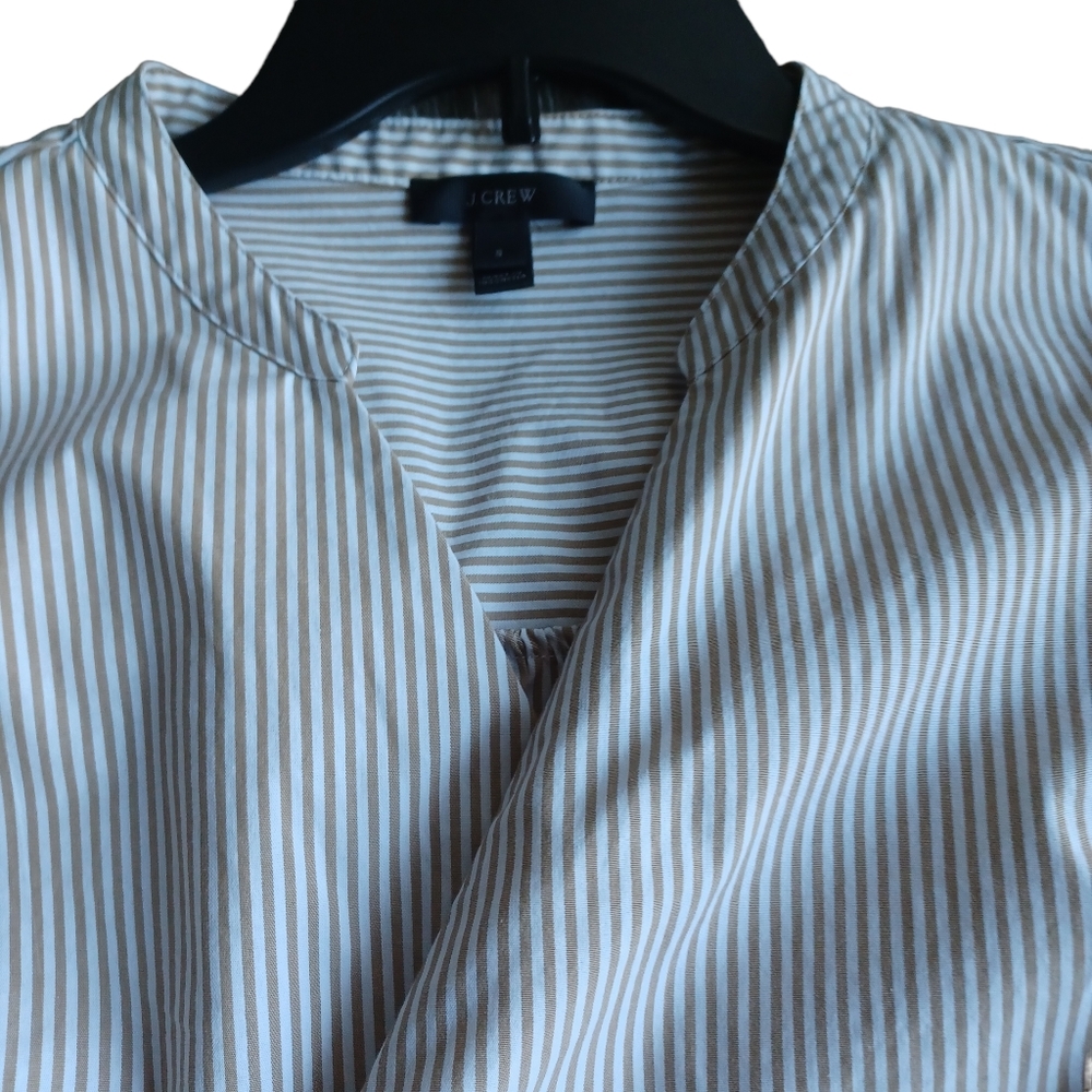 Jcrew wrap striped stretch cotton top/blouse sz S - Picture 3 of 4